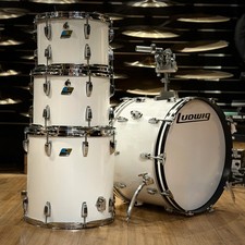 Ludwig Blue Olive Badge 1980's