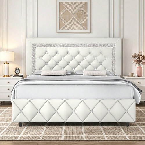 Upholstered bed frame - upholstered,