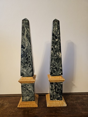 Vintage obelisk columns pair - vintage,