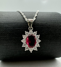 925 Solid Sterling Silver Ruby