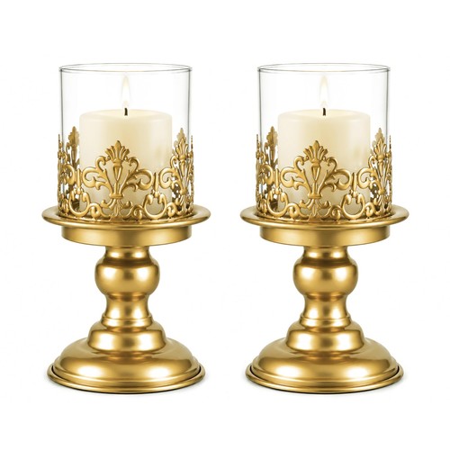 Vintage pillar candle holders - vintage,