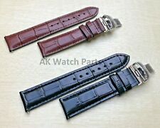 19mm BROWN BLACK LEATHER Strap Fits Tissot PRC200 T17 T41 T461 T014430A T014410A