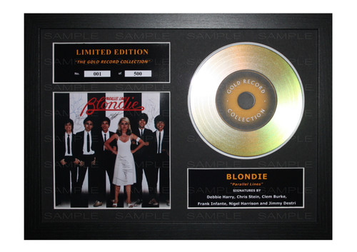 Blondie signed gold disc - signed,