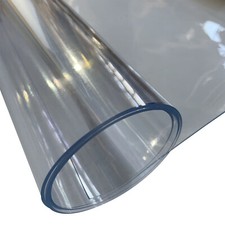 CLEAR TRANSPARENT PVC FABRIC 0.125MM 0.50MM 0.75MM Waterproof UV Fire Retardant 