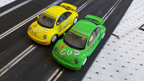 Scalextric beetle cup cars - scalextric,