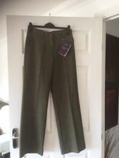 Womens Ladies Musto Harris Tweed Technical Wide Leg Trousers Brand New Size 14L