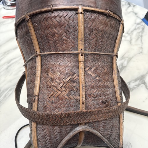 Thai woven fishing basket - thai,