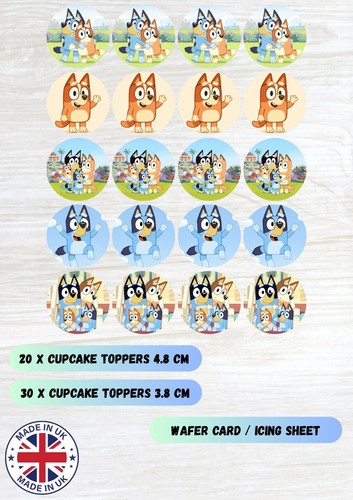 Bluey bingo edible - bingo, cupcake