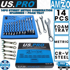 US PRO Stubby Spanners 14pc