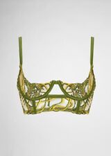 Studio Pia Sirena Quarter Cup Bra Jungle Green Size 2 fits 30D/32C/34B