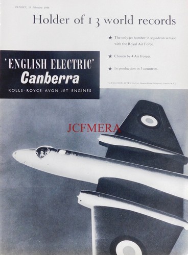 Rolls royce engined canberra - engined, 'canberra'