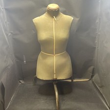 Original Vintage 1940s - 1960s Singer Tailors Mannequin Female Torso Khaki Green