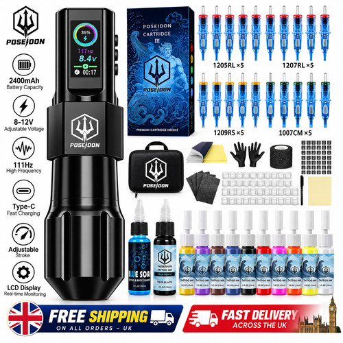 Poseidon wireless tattoo - wireless,