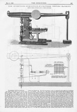 WICKSTEED'S Testing Machine Antique Print 1885