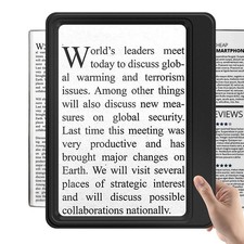 Full-Page Magnifying Glass for Reading, 5X Large Magnifier Provide Viewing Area
