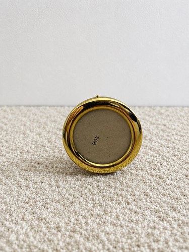 Vintage brass miniature round - brass,