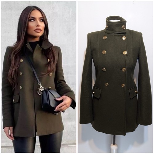 Zara green tailored buttoned - tailored,