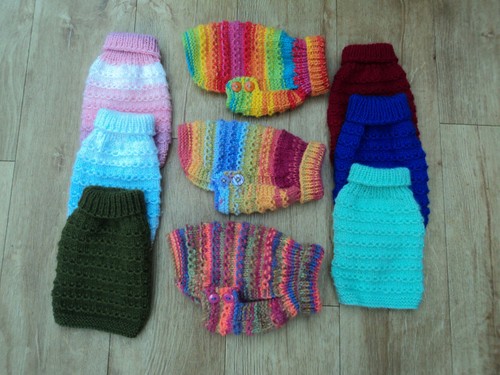 Hand knitted dog cat - hand, dog/cat