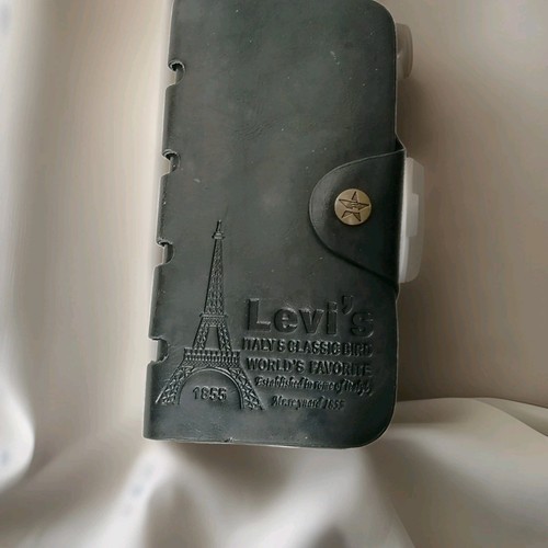 Levi black leather - black, chain