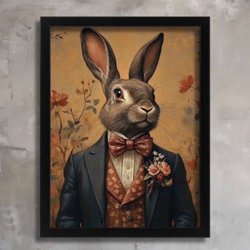 Vintage rabbit illustration - vintage,