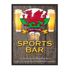 Welsh Dragon Bar Sign Plaque