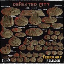 Defeated City Scenic bases. Wargames, roleplaying, miniatures display, diorama