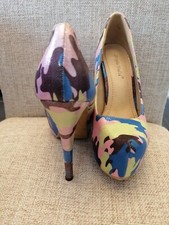 Sergio Todzi Size 4/ Eu37 Ladies shoes. Platform Multi Coloured. 5 Inch Heels