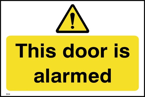 This door alarmed sign or - this,