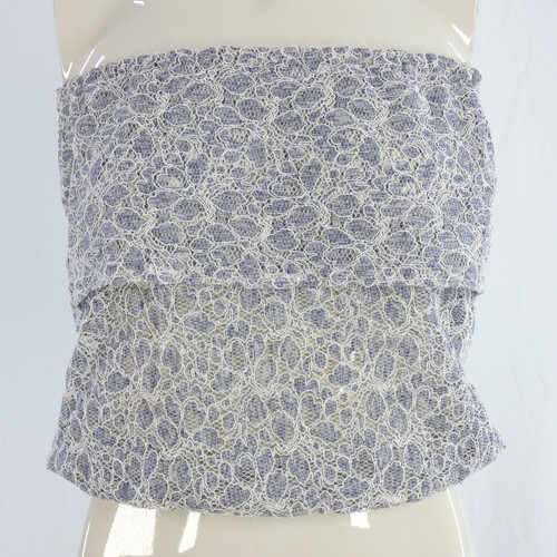Strapless summer top crop blue - strapless,
