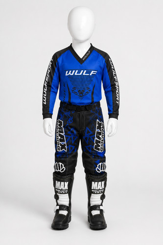 Kids blue motocross motorbike