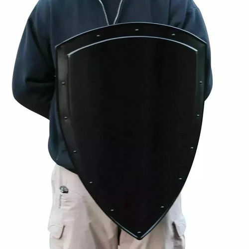 Medieval knight black heater - medieval,