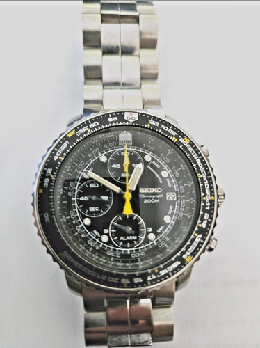Seiko flightmaster men - men's, black