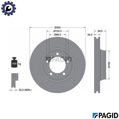 Brake disc 54500nhc for - disc,