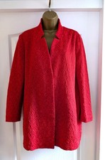 Zara Basic Red Textured Lightweight Cocoon Coat No Lining Size S