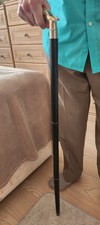 Silver Topped Jaguar Walking Cane,
