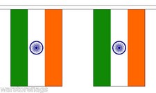 INDIA 3 METRE BUNTING 10 FLAGS