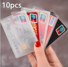 Credit Card Driving Licence Dust Protector ID Sleeve Transparent Cover holder UK