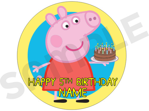 Peppa pig personalised edible - personalised,