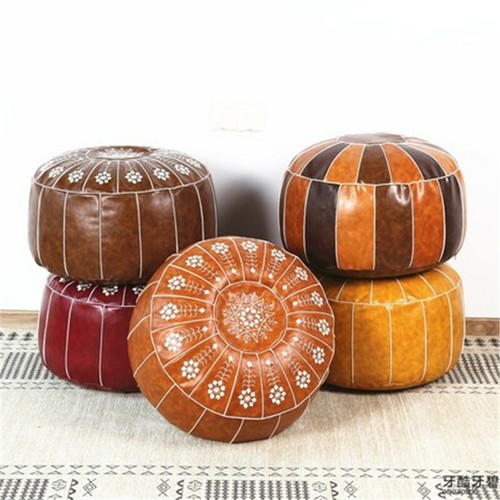 Unstuffed leather moroccan - unstuffed,