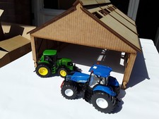Laser Cut 1:32 Scale Barn Farm Building Tractor Shed Wooden Kit 3 Sections