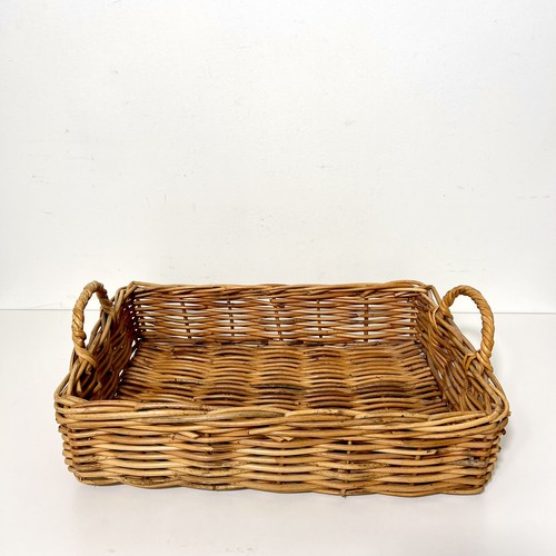 Vintage wicker bamboo cane - wicker,
