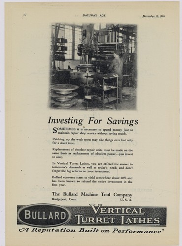 1926 bullard machine tool - machine,