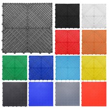 Vented Modular Interlocking Garage Flooring Tiles, Showroom, Outdoor, Detailing