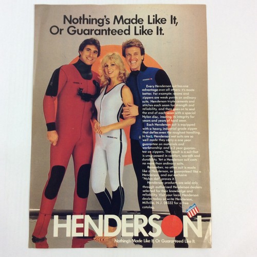 Henderson wet suits 1982 - henderson,