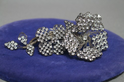 1920s czech paste flower hair - 1920s,