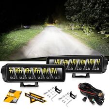 Auxbeam Square Mini 6.3" LED Driving Light Bar Work Lamp Truck UTV ATV Boat 60W