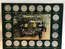 HISTORIC CARS COIN COLLECTION FROM SHELL COMPLETE SET 20 OF COINS   L438