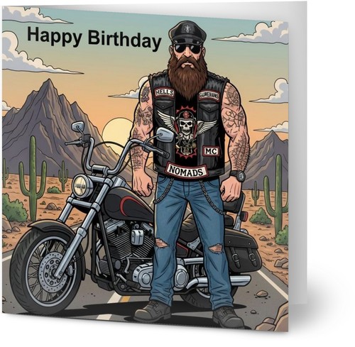 Hells angel biker - biker, greetings