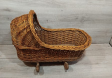 Antique wicker rocking dolls - antique,