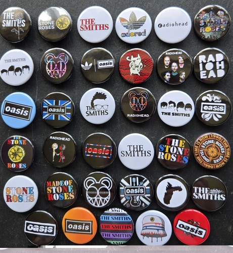 Indie band button badges 35 - indie, x